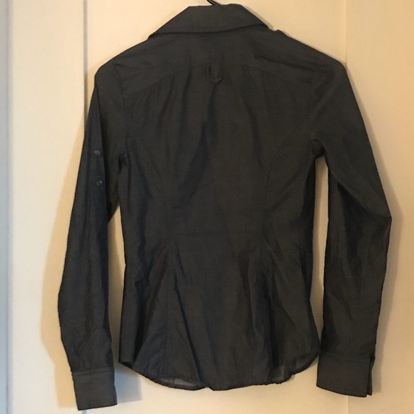 Express dark chambray shirt. - Picture 3 of 4